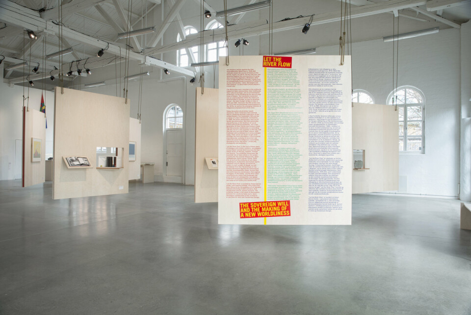 Let the river flow. The sovereign will and the making of a new worldliness. Installation view. Foto: OCA / Herman Dreyer