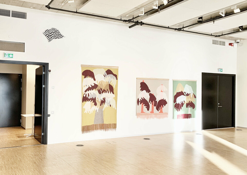 Linn Rebekka Åmos arbeider montert på Sormen kunst i Bodø. Foto: Anne Silje Kolseth Linn Rebekka Åmos arbeider montert på Sormen kunst i Bodø. Foto: Anne Silje Kolseth