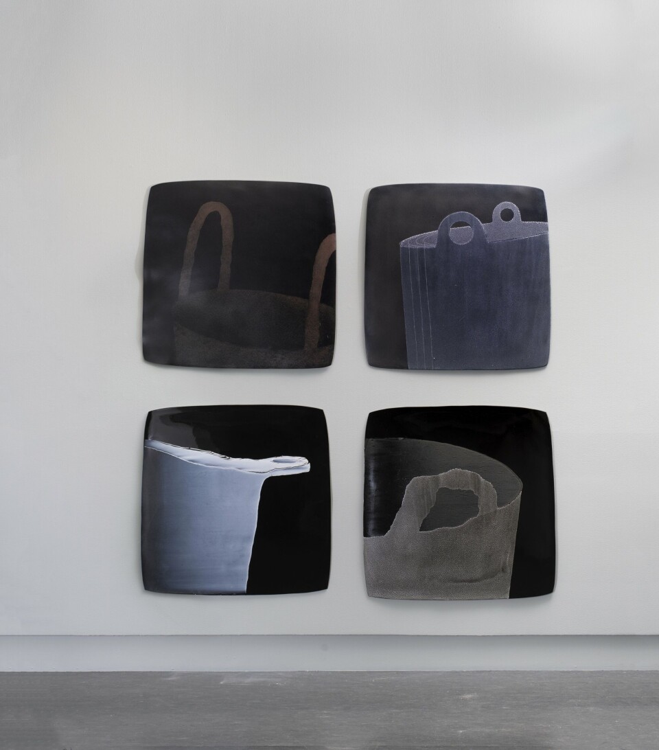 Tulla Elieson, 4 handles, rabbithandle, donuthandle, scouthandle – lovehandle, 2020. Foto: Alf-Georg Dannevig / Sørlandets Kunstmuseum Tulla Elieson, 4 handles, rabbithandle, donuthandle, scouthandle – lovehandle, 2020. Foto: Alf-Georg Dannevig / Sørlandets Kunstmuseum